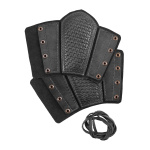 Armschützer aus Leder mit Prägung und Wildleder, Paar, versch. Farben