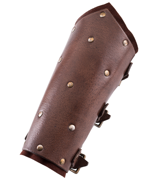 Armschützer aus Leder mit Nieten und Wildleder, Paar, versch. Farben