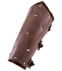 Armschützer aus Leder mit Nieten und Wildleder,...