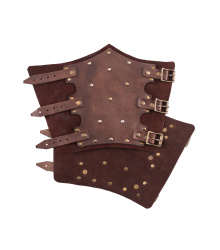 Armschützer aus Leder mit Nieten und Wildleder, Paar, versch. Farben