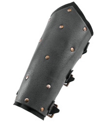 Armschützer aus Leder mit Nieten und Wildleder, Paar, versch. Farben