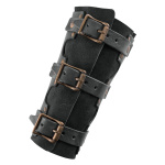 Armschützer aus Leder mit Nieten und Wildleder, Paar, versch. Farben