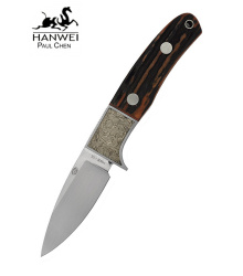 Sika Messer mit Drop-Point-Klinge und Hirschhorngriff