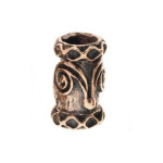 Bartperle und Lockenperle mit Spiralen & Rauten aus Bronze