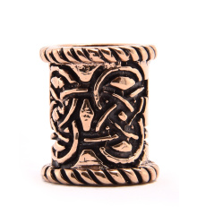 Keltische Zopfperle mit Knotenmuster aus Bronze