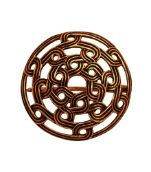 Wikinger Fibel mit Knotenmuster aus Bronze