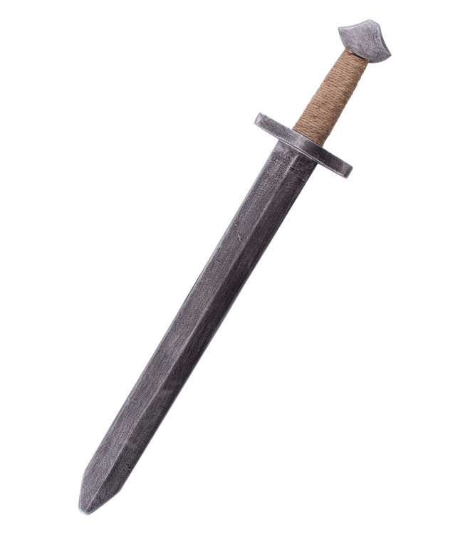 Spielzeug-Schwert aus Holz für Kinder, mit Jute-Griffwicklung