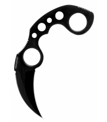 Undercover Karambit Messer mit Scheide, schwarz