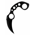 Undercover Karambit Messer mit Scheide, schwarz