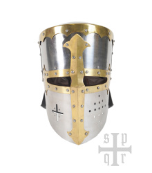 Früher Topfhelm mit Nackenschutz, ca. 1200, 1,2 mm...