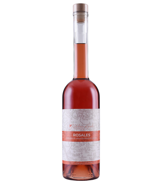 Rosales, Erdbeer-Rhabarber Likör, 20%, 0,5l Flasche - Holsteiner Geister