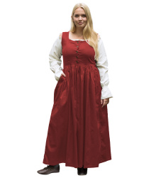 Ärmelloses Mittelalterkleid, Trägerkleid Lene, rot