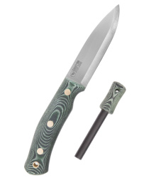 Swedish Forest Knife No.10, grünes Micarta, Feuerstahl