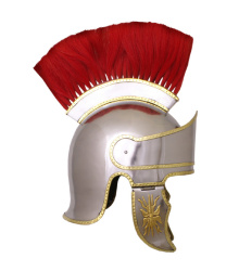 Attischer Helm mit Haarbusch, 1,6 mm Stahl