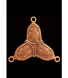 Wikinger Gewandschmuck Kleeblatt aus Bronze