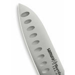 Samura Bamboo Kleines Santoku. Kullenschliff, 137 mm