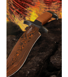 Gil Hibben - Hellfyre Highlander Bowiemesser mit Scheide