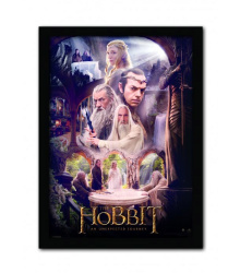 Der Hobbit Poster - Der Wei&szlig;e Rat, im Rahmen, 42 x...
