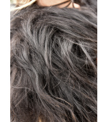 Schulterfell aus Nordlandschnucken-Fell, schwarz