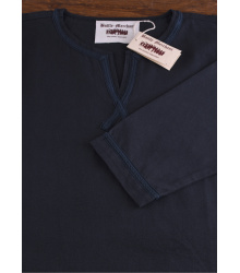 Mittelalter Tunika Albrecht mit Borte, langarm, dunkelblau