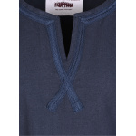 Mittelalter Tunika Albrecht mit Borte, langarm, dunkelblau