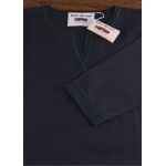 Mittelalter Tunika Albrecht mit Borte, langarm, dunkelblau