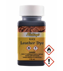Fiebings Leather Dye, Lederfarbe, Schwarz, 118 ml Flasche