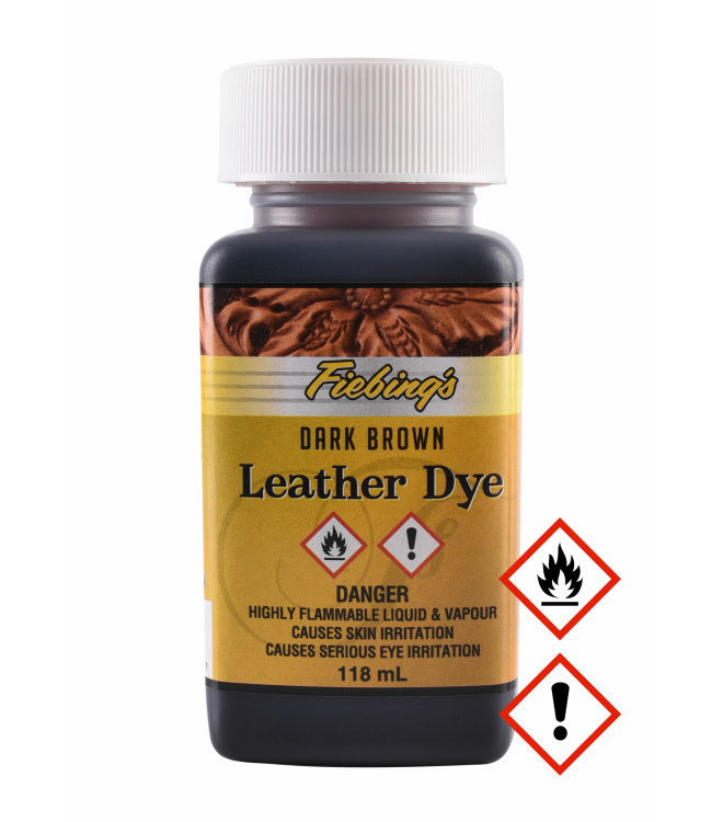 Fiebings Leather Dye, Lederfarbe, Braun, 118 ml Flasche