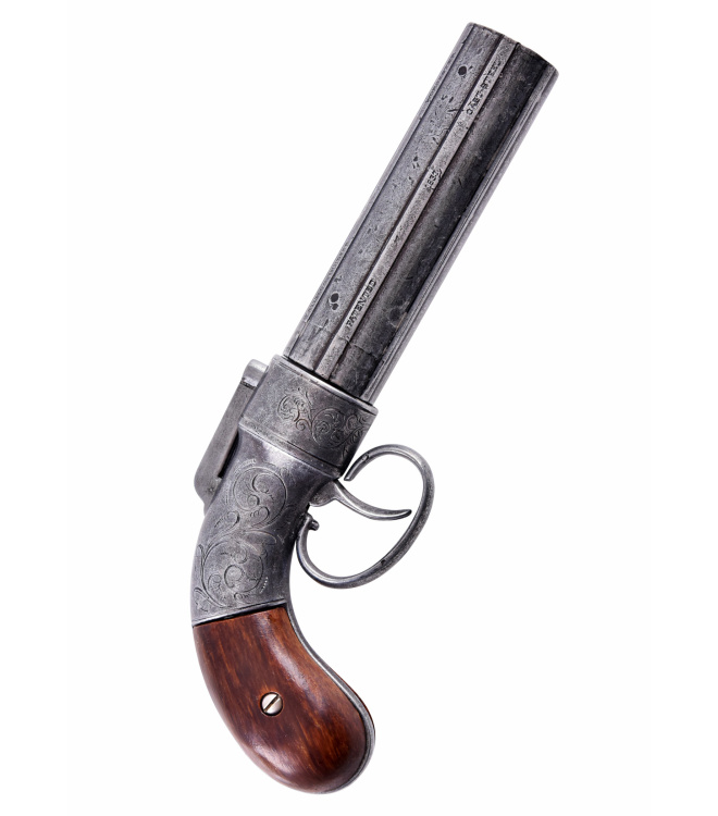 Sechsläufiger Allen & Thurber Pepperbox-Bündelrevolver von 1837, Replik