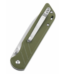 Parrot, satinierte Klinge, grüner G10 Griff