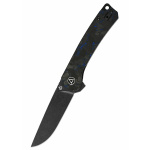 Osprey, 14C28N Black stonewashed Klinge, shredded CF overlay G10, blau