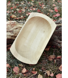 Holztrog aus Lindenholz, glatt, versiegelt, ca. 30 x 16 x 6 cm
