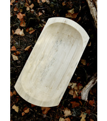 Holztrog aus Lindenholz, glatt, versiegelt, ca. 45 x 23 x 6 cm