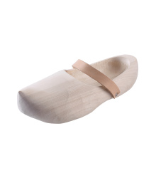 Holzschuhe mit Lederriemen