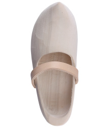 Holzschuhe mit Lederriemen