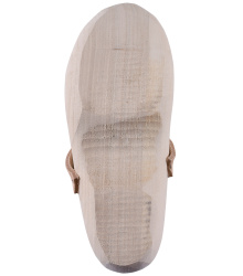 Holzschuhe mit Lederriemen