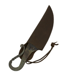 Fr&uuml;hmittelalter-Messer mit Lederscheide