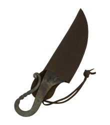 Frühmittelalter-Messer mit Lederscheide