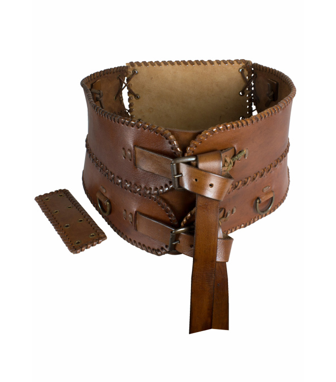 Miedergürtel aus Leder, braun