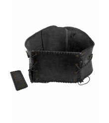 Miedergürtel aus Leder, schwarz