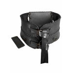 Miedergürtel aus Leder, schwarz