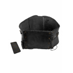 Miedergürtel aus Leder, schwarz