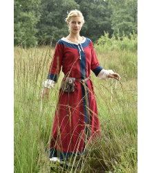 Mittelalterkleid Gudrun, rot/blau