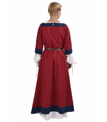 Mittelalterkleid Gudrun, rot/blau