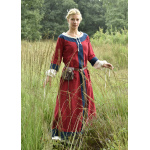 Mittelalterkleid Gudrun, rot/blau