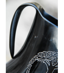 Bierkrug aus Horn - Yggdrasil