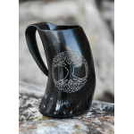 Bierkrug aus Horn - Yggdrasil
