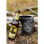 Bierkrug aus Horn - Valknut