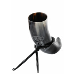 Trinkhorn mit Ständer - Mjölnir, Hammer des Thor