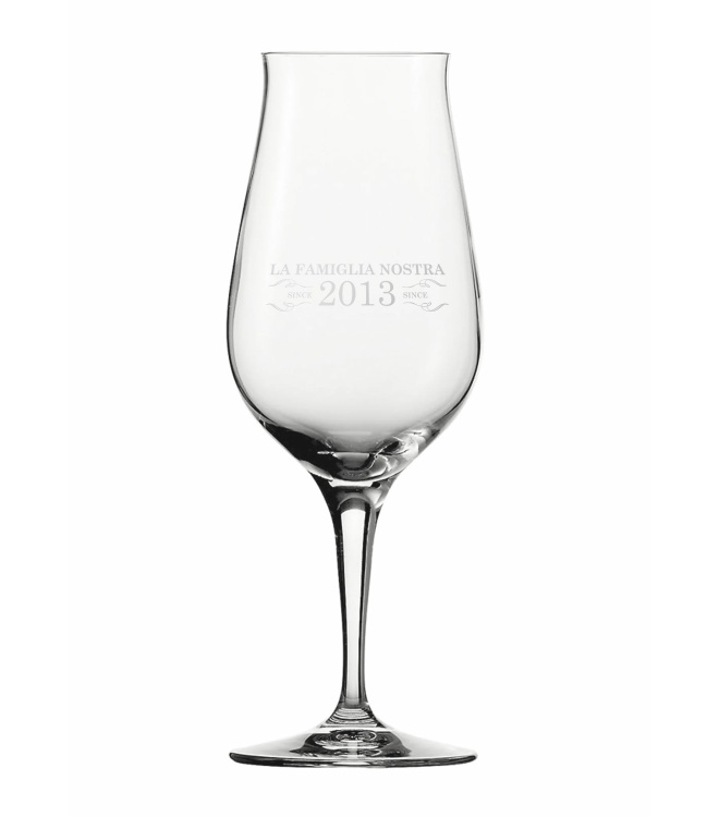 Spiegelau Tastingglas Snifter mit La Famiglia Nostra Logo, Whiskyglas 280 ml